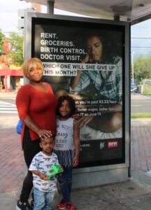 Fight for 15 Bus Shelter Ad